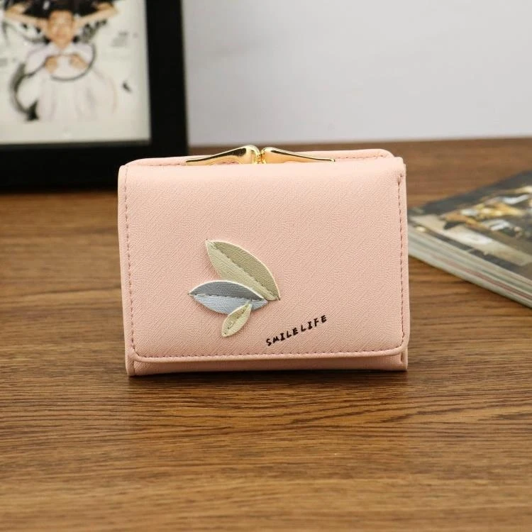 

Short Wallets Coin Pocket Card Wallet Lady Card Holder PU Leather Small Wallets Women TZY184