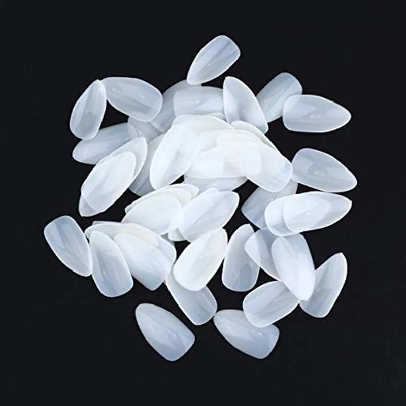 600 Pcs Long Oval Sharp Shape False Finger Nail Tips Salon French Acrylic Fake Nails Design DIY Nail Art Tool OR88