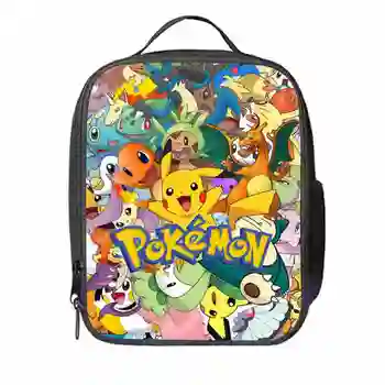 

Pokemon Lunch Bag Animal Customized Dog Cat Anime Women Men Teenagers Boys Girls Kid School Thermal Cooler Insulated Tote Box