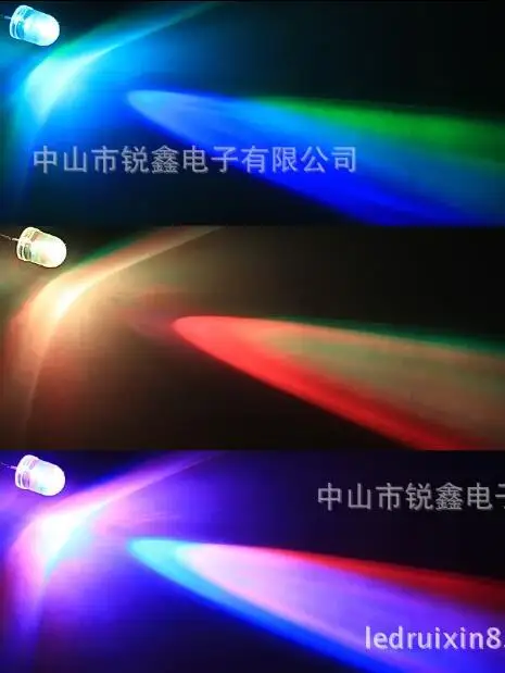 200 шт./лот F10 красочные вспышки лампы светодио дный RGB 10 мм Диаметр RGB flash светодио дный dip