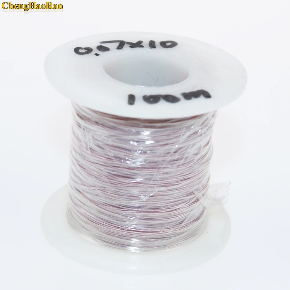 

ChengHaoRan 0.07x10 Strands 1 meter Mine antenna Litz wire,Multi-strand polyester silk envelope braided multi-strand wire