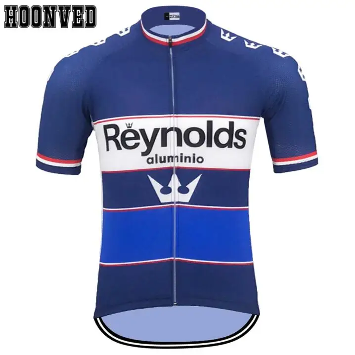 Новая команда Pro racing Man Ретро blueReynolds велосипедная футболка с коротким рукавом Mtb велосипед свитер одежда ciclismo hombre - Цвет: blue