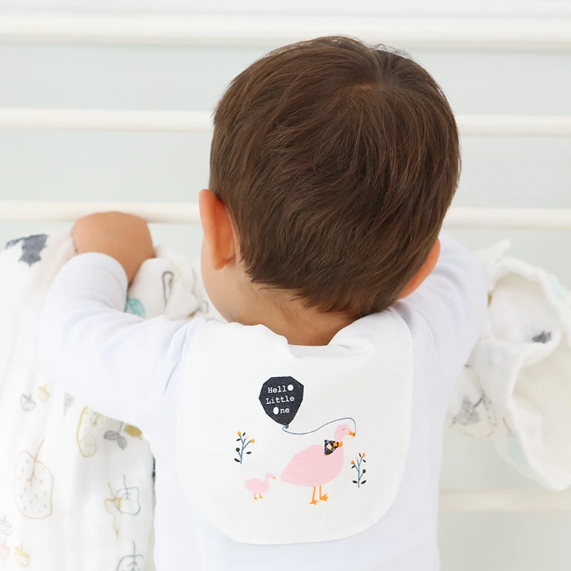 Baby Bibs newborn baby bibs Sweat towel cloths bandana bib pad cotton Burp clothing Accessories Printing BMT042