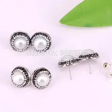 8 пар Кристалл Rhinestone проложить природа Серьги с жемчугом для Для женщин Модные украшения