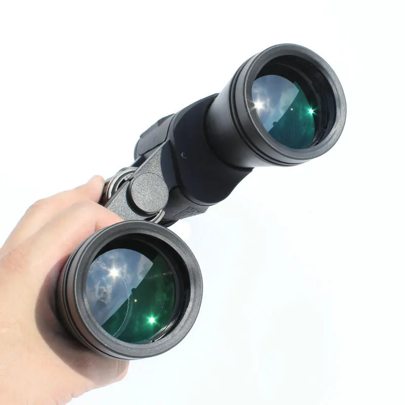 Central de Baixa Noturna à Prova Binóculos Telescópio Grande Ocular hd Angular Zoom Luz Visão Dwaterproof Água Campo-óculos 7x50 5 Telescópio e binóculos