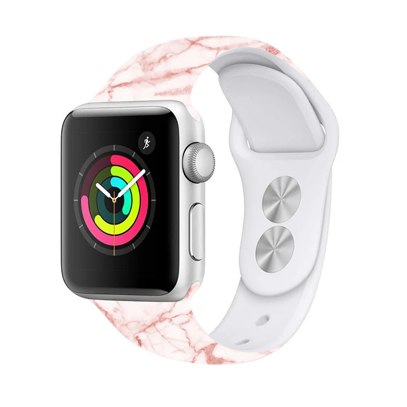 Силиконовый ремешок для Apple Watch band 38 мм 40 серия 4 3 2 1 correa часов браслет iwatch 42 44