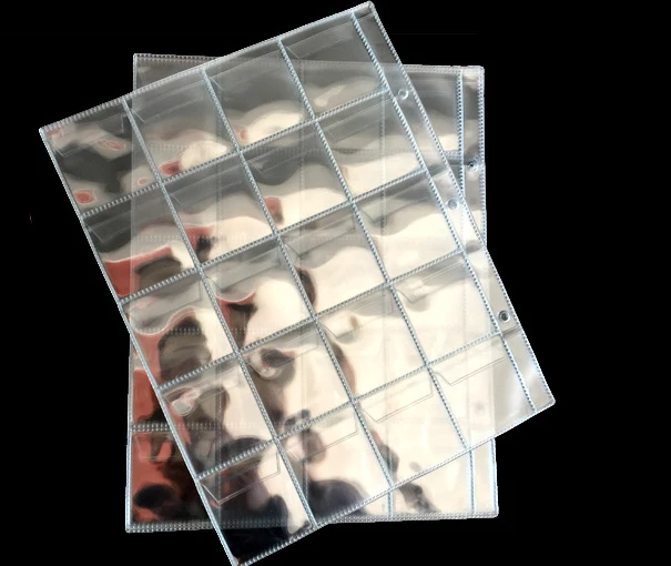 

Album Pages 20 30 42 Pockets Money Bill Note Currency Coin Holder Collection PVC Material Page Size 250 mm x 200 mm