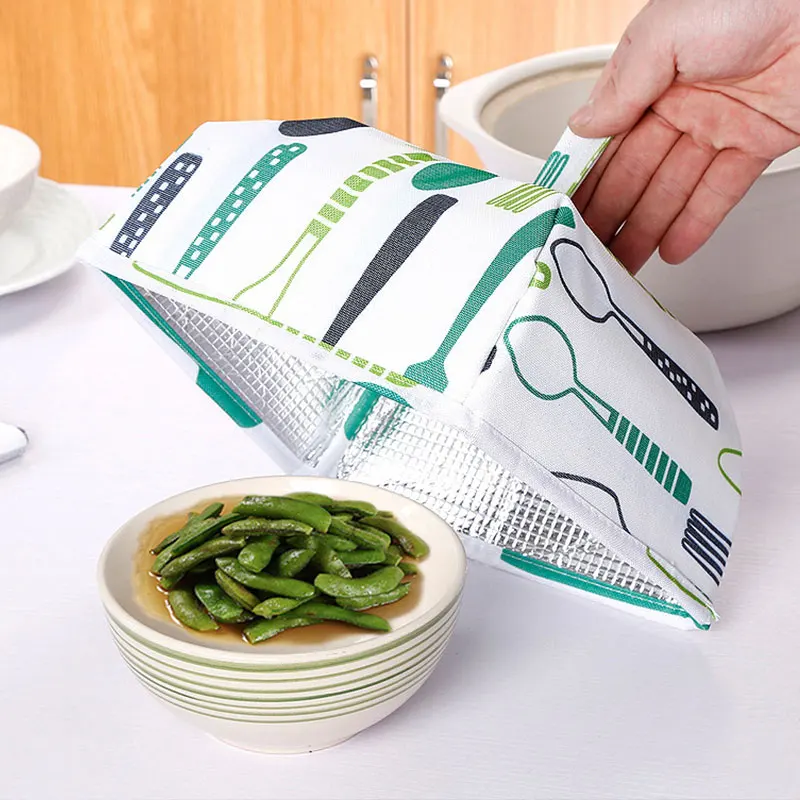 

Practical Kitchen Dust Preventor Oxford Cloth Food Cover Heat Preservation Table Shield Dish Cover Preventing Dust Kitchen Tool