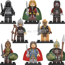 8pcs/set The Lord of the Rings Rohan King Figure Eomer Theoden Uruk-Hais Archer Building Blocks Hobbit Gift Toys