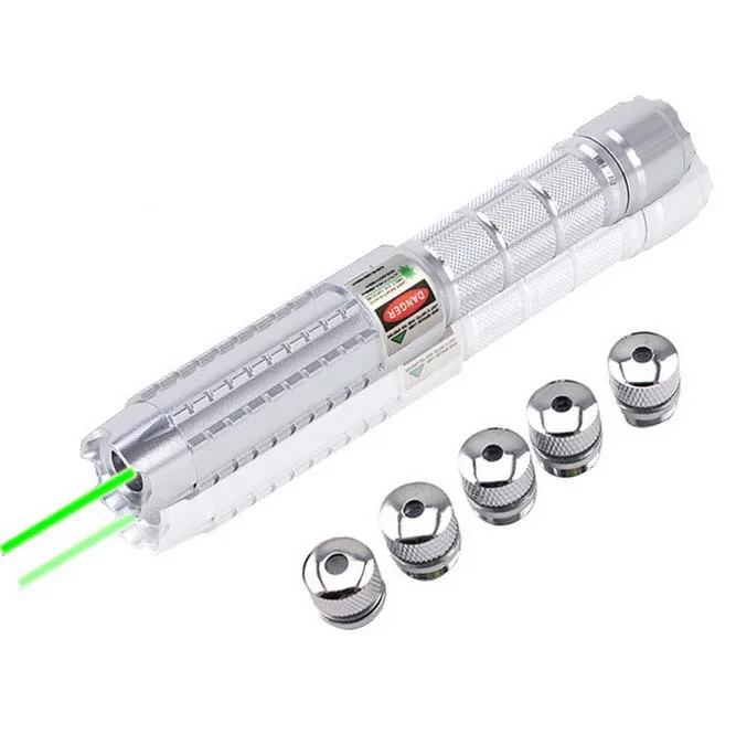 50mw handheld green laser with five laser headsin Woodworking