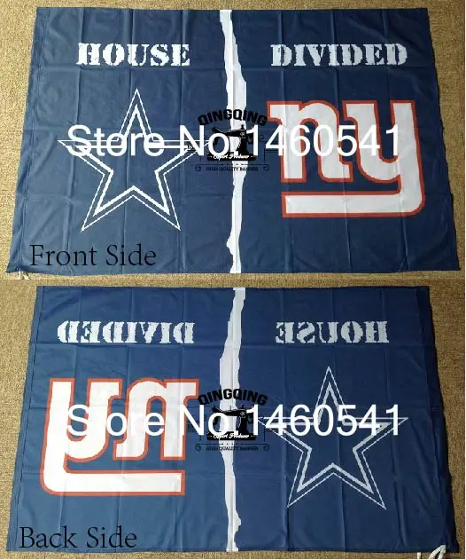 Dallas Cowboys New York Giants House Divided Flag 3ft x 5ft Polyester