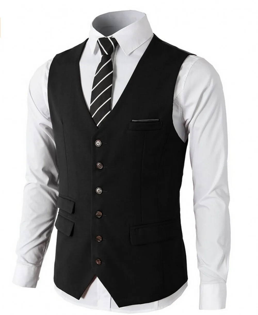 2017 Groom Vests Groom Tuxedos Groomsmen Suit Vest Custom Made Slim Fit