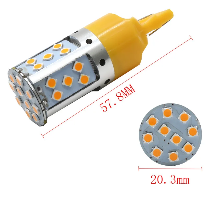 2 шт. автомобильный 1156 светодиодный без гипервспышки Янтарный Желтый 3030 светодиодный 7506 P21W BA15S светодиодный лампы для автомобильных указателей поворота, Canbus без ошибок