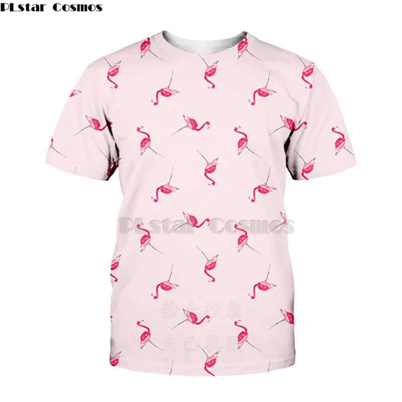 

Summer Hawaiian Short Sleeve Shirt Men Flamingos Floral Printed Casual 3d t Shirt/hoodies Men women Clothes Fashion streetwear-5