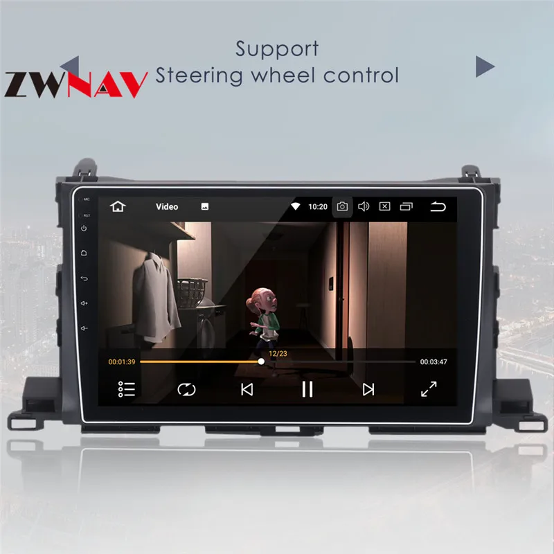 Best IPS Screen Car Multimedia Player Android 8.0 For Toyota Highlander 2015 Car Radio GPS Navigation PX5 4Gb+32G Octa-Core no dvd 14