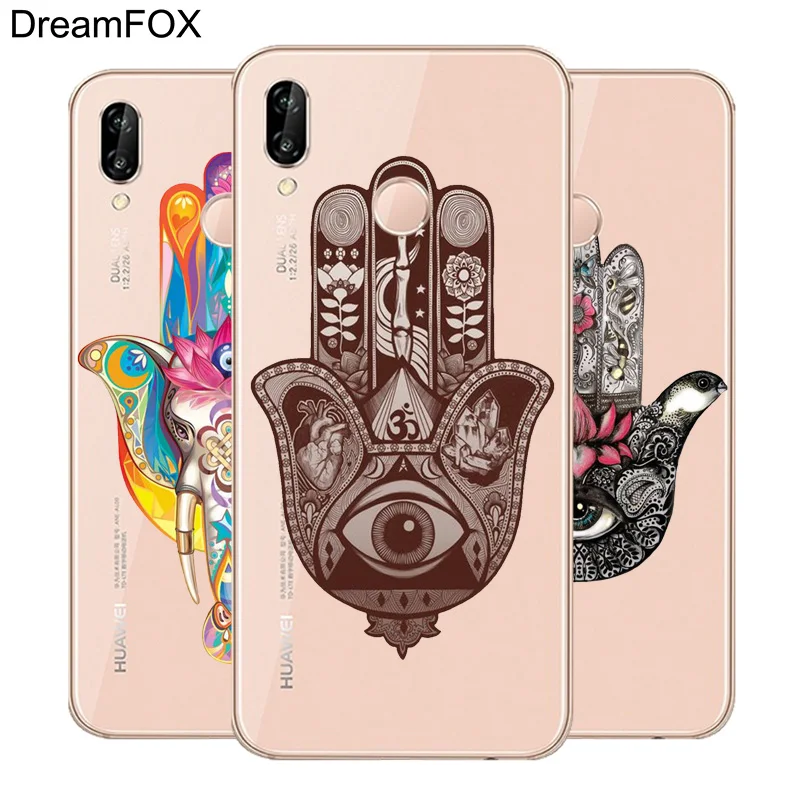 DREAMFOX L046 Фатима рука Мягкий ТПУ силиконовый чехол для huawei Honor 6A 6C 7X9 10 P20 P30 Lite Pro P Smart