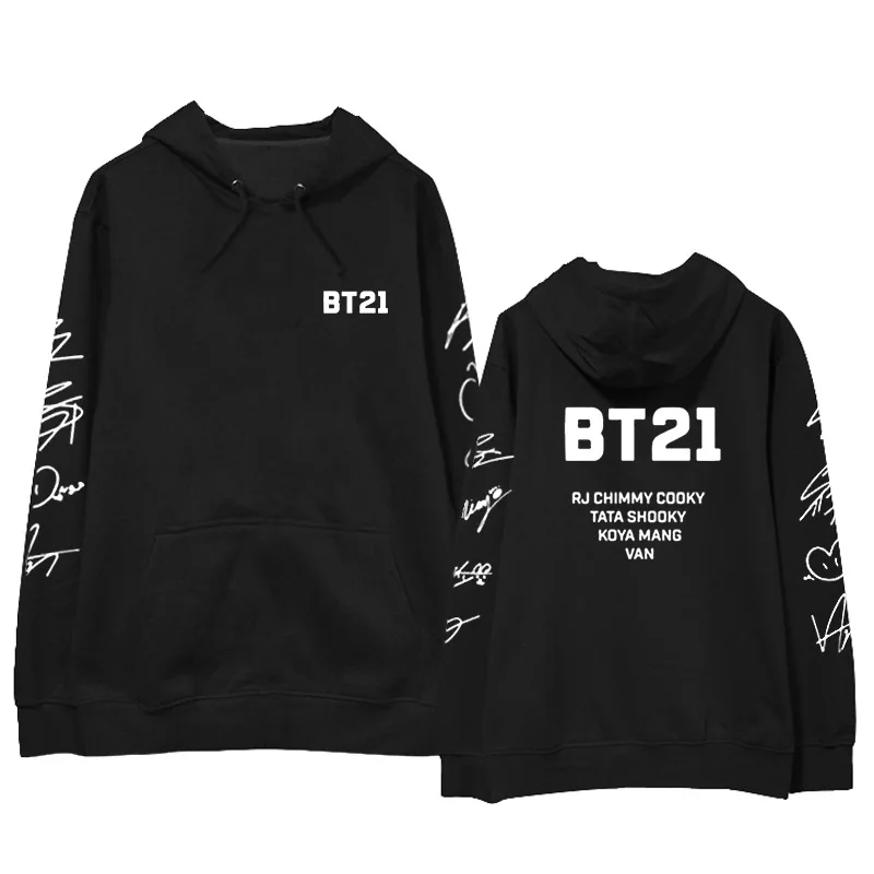 

NEW Bangtan Boys Jimin V Cartoon Hooded Hoodie men and women Hooded Harajuku Sweatshirt coat pink hoodie kpop hoodies