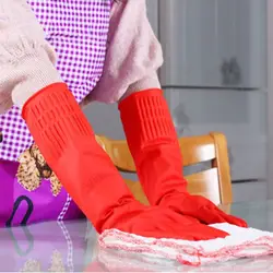 Красный кухня мыть блюда с длинным рукавом тематические товары про рептилий и земноводных водостойкие резиновые перчатки из латекса