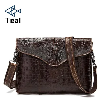 

2019 New Men Messenger bags Genuine Leather casual business Natural Leather shoulder bag waterproof wearable Large Capacity