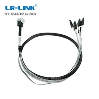 sata כבל LR-LINK 10pcs משלוח חינם פנימי HD Mini SAS 8643 SFF-8643 מארח את 4 SATA כבל 65cm, 80 ס"מ (3)