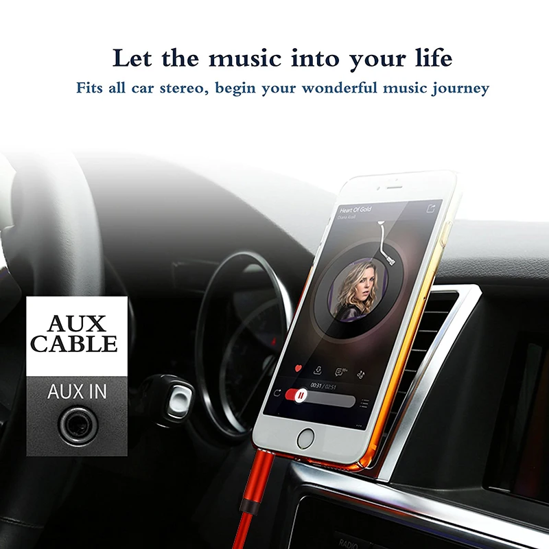 Аудиокабель Lungfish 3 5 мм разъем Aux кабель для IPhone автомобильные наушники Beats колонки - Фото №1
