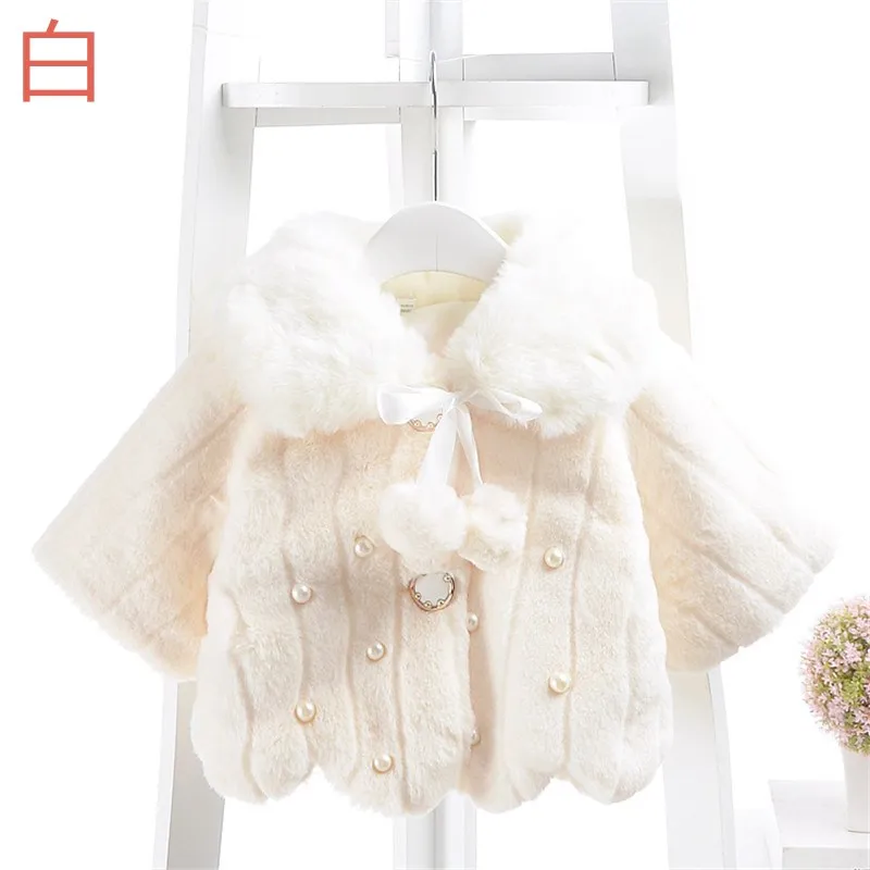 Зимние куртки из искусственного меха для девочек пальто для малышей Детская накидка теплая накидка, кардиган, одежда для детей Верхняя одежда для маленьких девочек - Цвет: Style Twenty Six