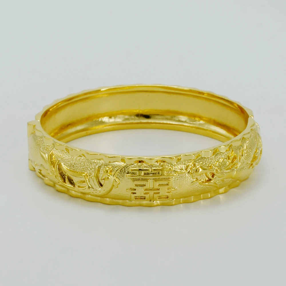 Anniyo Diameter 5.9cm,Can Open,Wedding Bangle for Women Gold Color