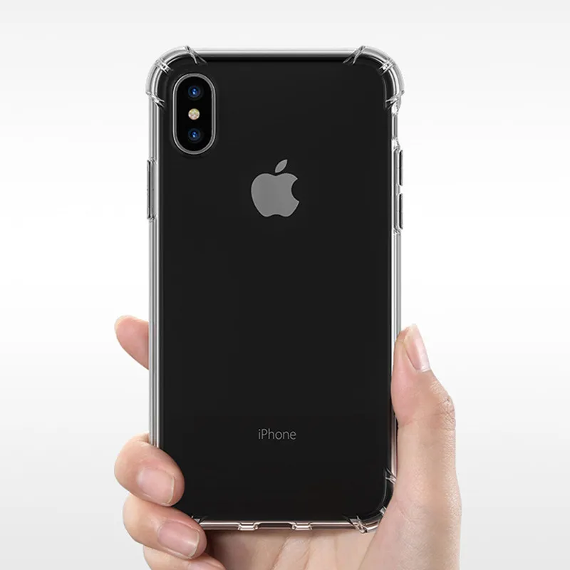 

Phone Case on for iphone XS XR XS Max Luxury Shockproof Soft Silicone TPU 360 Full Cover for iphone 5 5S SE 6 6S 7 8 Plus X Case