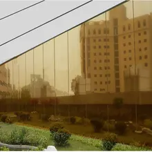 0,5x3 м 3Mil двойная Золотая светоотражающая пленка для окон односторонний morror Строительная пленка для домашнего офиса