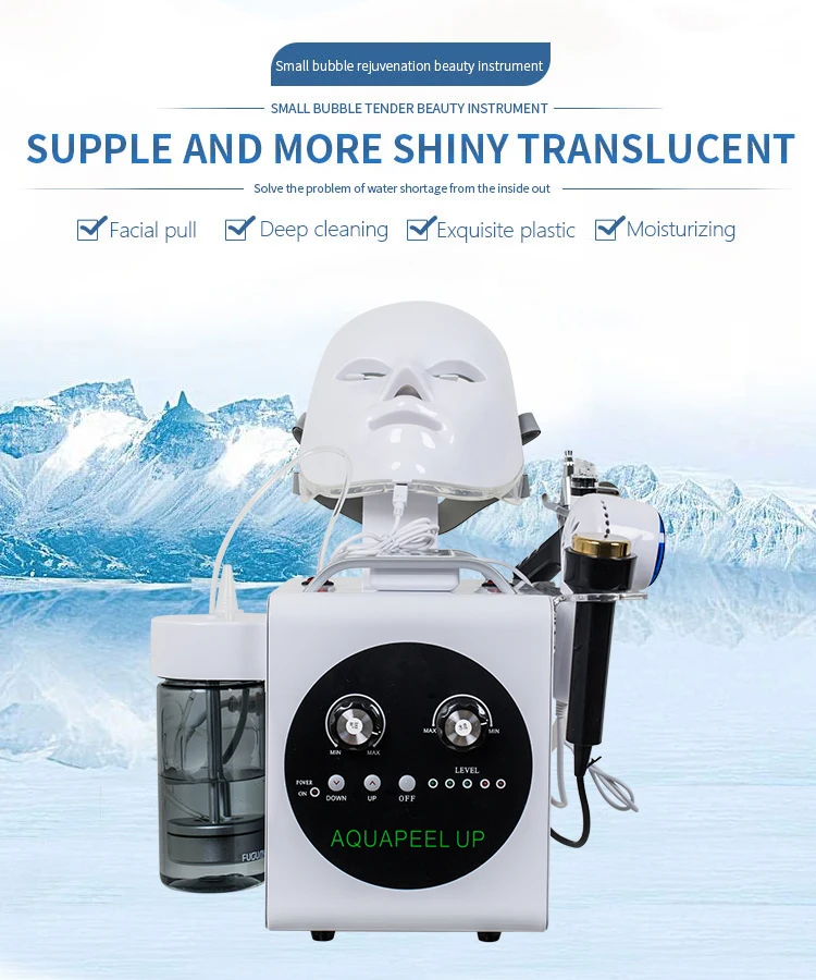 

7 in1New Products Portable Ultrasonic Diamond Dermabrasion Oxygen Water Jet Peel Deep Cleansing Facial Machine with RF