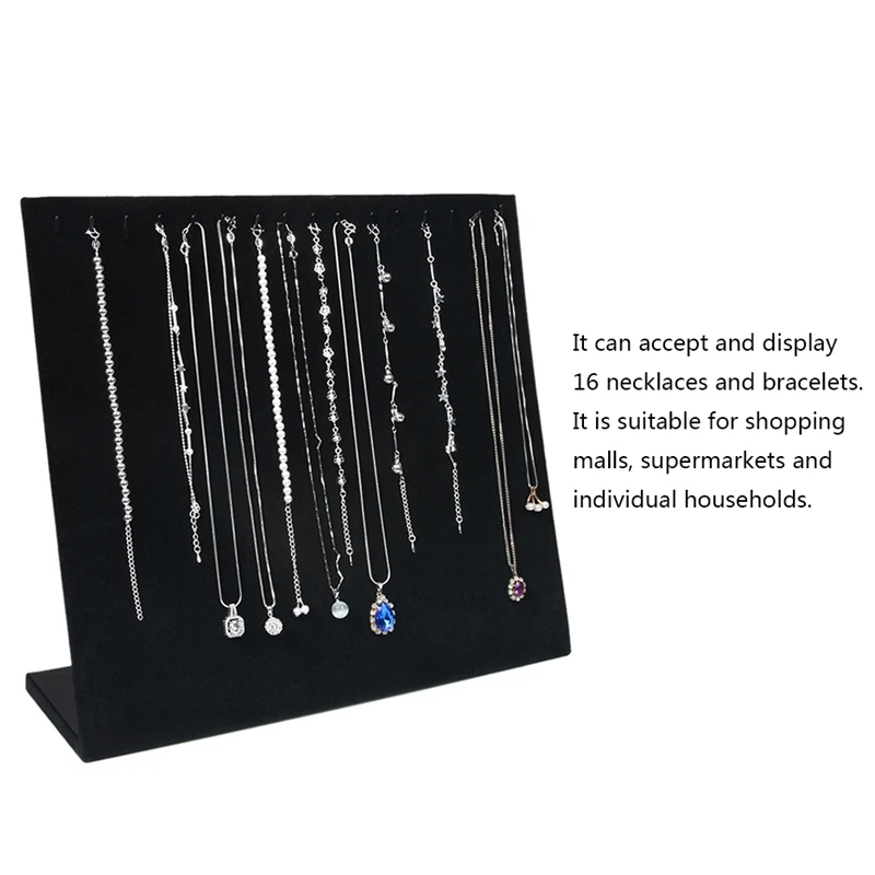  Necklace Pendant Display Stand Women Jewelry Organizer Holder Storage Case Bracelet Display Rack La