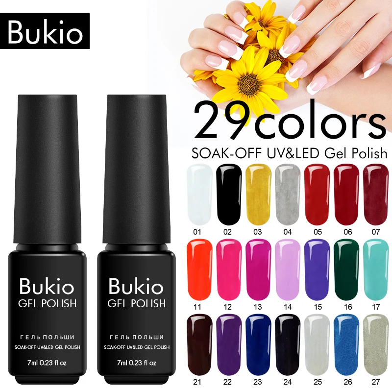 Bukio Semi Permanente 29 Colors Uv Gel Nail Polish Manicure