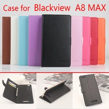 Blackview A8 Max Case Cover Luxury Vintage Litchi Grain Flip Leather Wallet Phone Bag Case for Blackview A8 Max