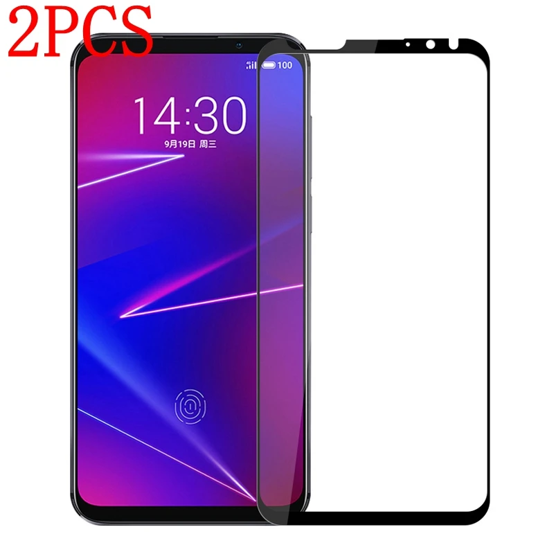 Закаленное стекло с полным покрытием для Meizu 16X 2 шт. защита экрана защитная пленка