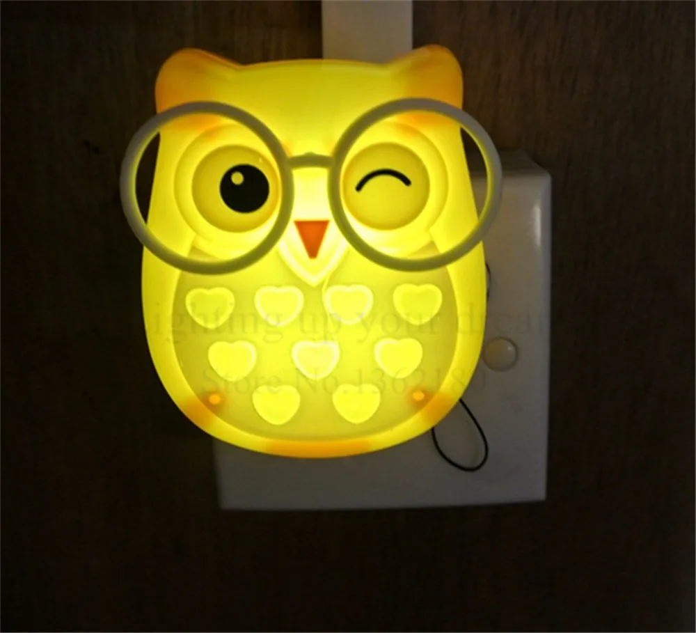 2019 Owl Led Night Light Auto Light Sensor Control LED Sensor Night Lights Child Baby Home Bedroom Pink Blue Green Yellow Light nursery night light