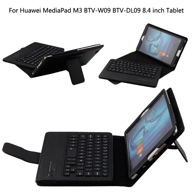 Best Offers Wireless Bluetooth Keyboard +PU Leather Cover Protective Smart Case For Huawei MediaPad M3 BTV-W09/DL09 8.4 inch Tablet + Gift