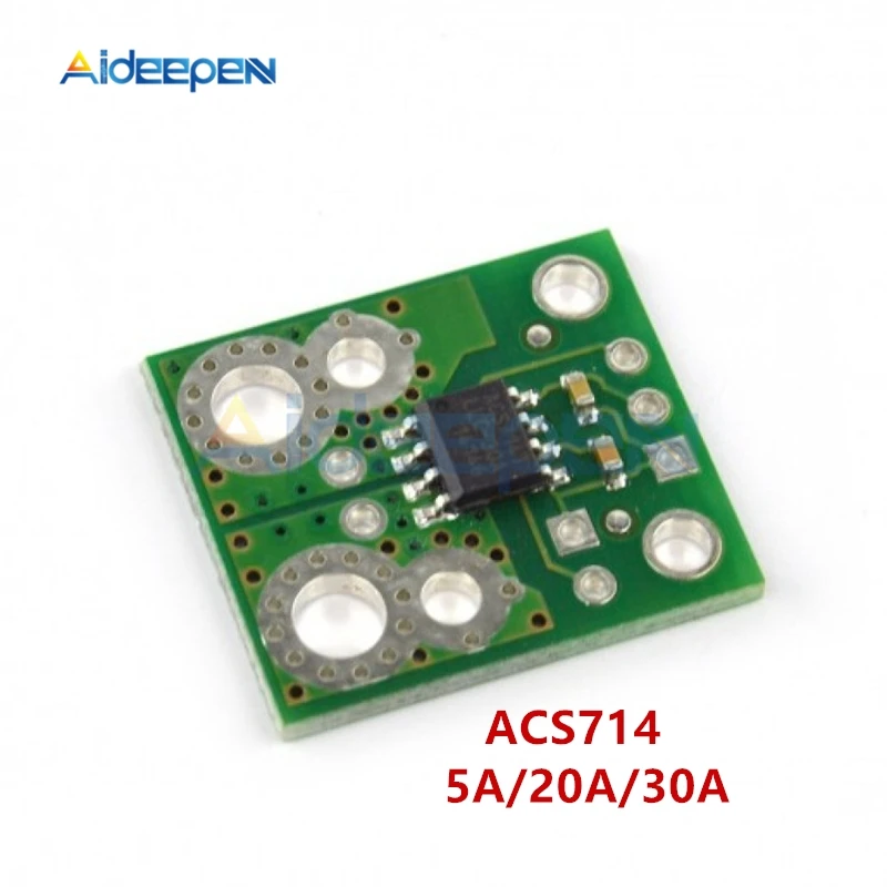 1 шт. ACS714 5A 20A 30A 5 в Lsolate ток сенсор Breakout доска фильтр сопротивление конденсатор Холла модуль заменить ACS712