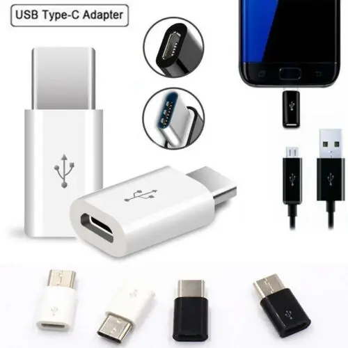 

Micro USB Female to USB 3.1 Type-C Male Converter USB-C Data Cable OTG Adapter