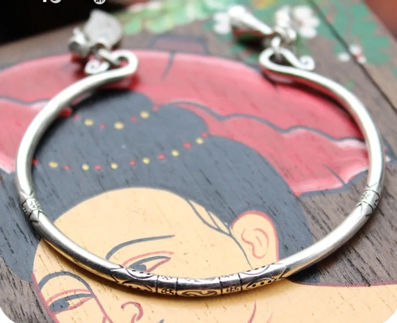 

handmade sterling silver bracelet female open ruyi small plum silver bracelet personality girlfriend mother with a gift