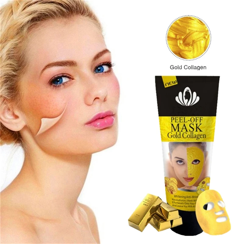 

Pore contraction Gold Collagen Face Mask Whitening Essence Remove Wrinkle Brighten Cosmetics Water-Locking Mask Firming Skin