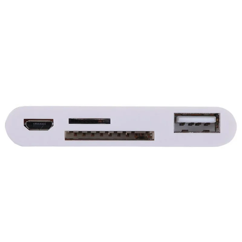 Moresaveбыл 4 in1 USB устройство для чтения карт памяти Micro SD Камера Ссылка адаптер для iPad, iphone X, 8, 7 6 Plus белый