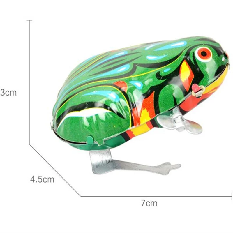 Заводские Прямые Детские Классические ностальгия заводные игрушки цветная коробка на цепочке железная лягушка