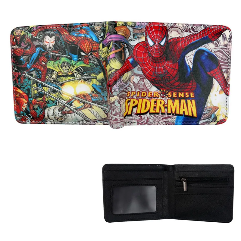 Кошелек человек-паук для кредитных карт Marvel Comics мужской кошелек с карманом для монет Новинка