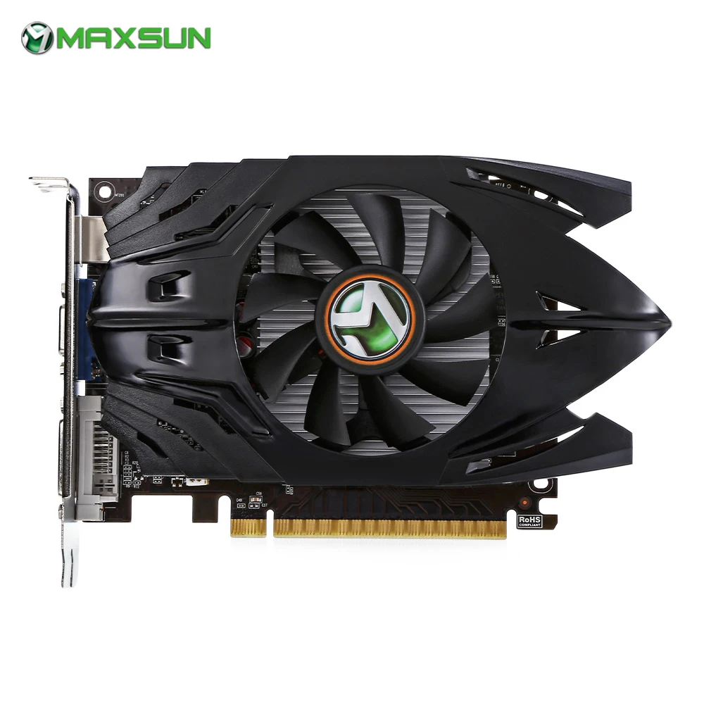 Maxsun ms-gt710 Графика карты для игр 1 ГБ 64bit DDR3 pci-e 2.0 hdmi/VGA/DVI 192 cudr core 6000 мГц Поддержка