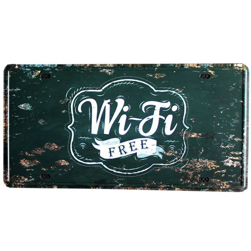 -Mike86-Free-WIFI-Funny-License-Plates-Antique-Pub-Party-decoration-Metal-Tin-signs-D-257 (1)