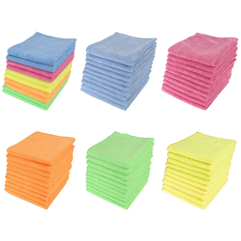 10 pcs Large Microfibre Cleaning Auto Car Cloths Wash Towel 5 Colors Mult NEW good quality for you | Дом и сад