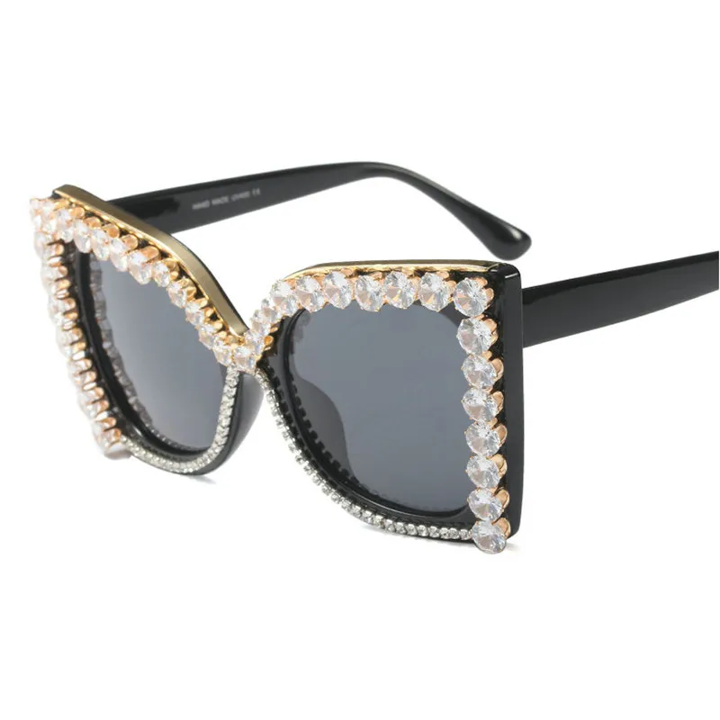 Oversized Diamond Square Sunglasses Women Fashion 2018 New Multicolor
