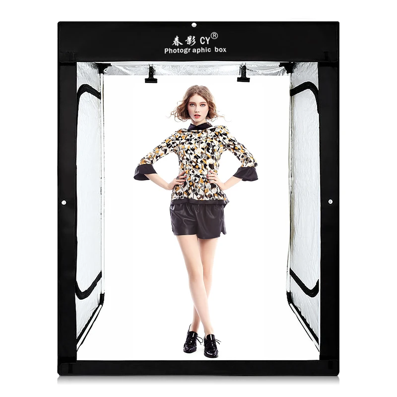 

8* LED strips +200x120x100CM Photo Studio Softbox Shooting Light Tent Soft Box for model body portrait apparel photo shooting