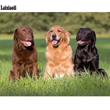 Пользовательские собаки 5D DIY алмазная живопись алмаз для алмазной вышивки мозаика Крест Наклейки «Стич» мозаика набор Лабрадор три братьев