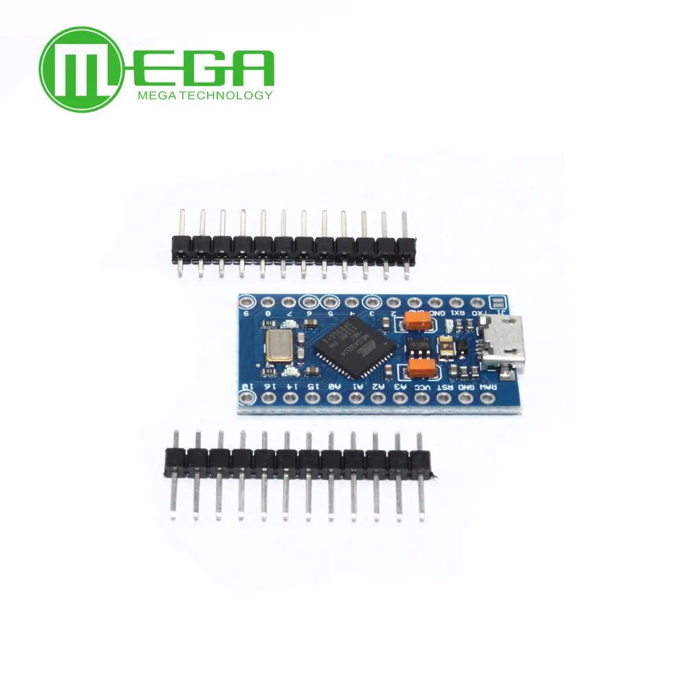 Модуль Pro Micro ATMEGA32U4 5 В/16 МГц с Загрузчиком для arduino MINI USB/Micro USB 2 рядным штырьковым